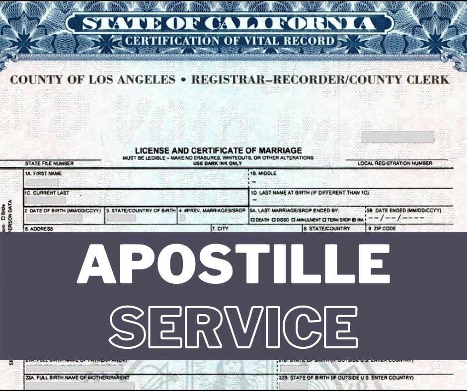 Marriage Certificate Apostille Service