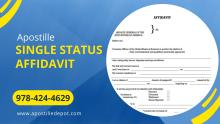 Apostille Single Status Affidavit In MA